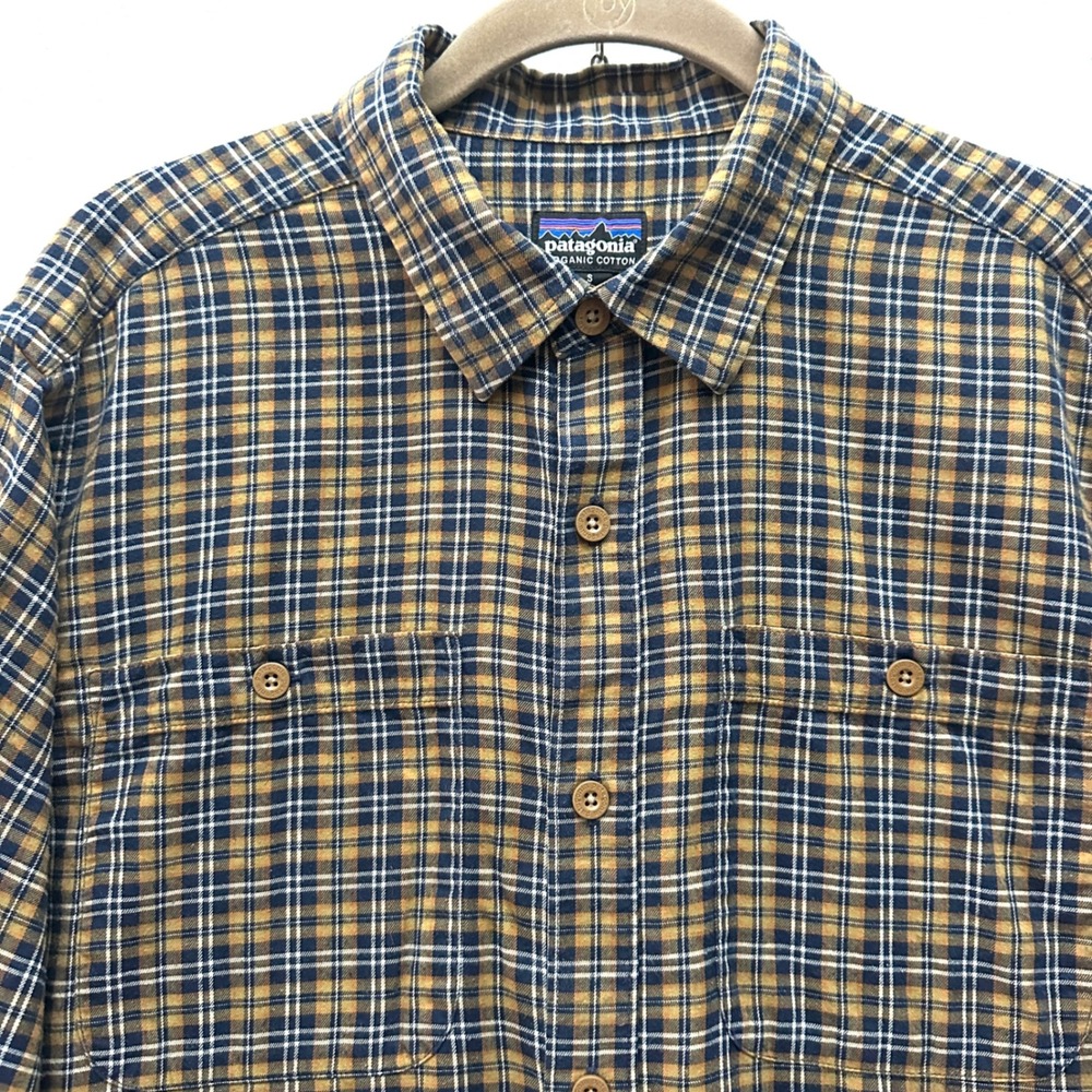Patagonia Mens S Plaid Fjord Flannel Shirt Organic Cotton Rugged Lumberjack Barn